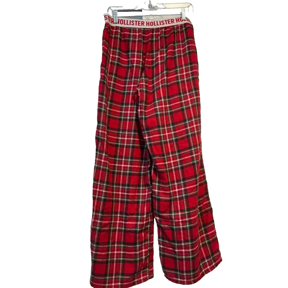 Hollister Pajama Plaid Pants Flannel Lounge Christmas Women's Size Small Long